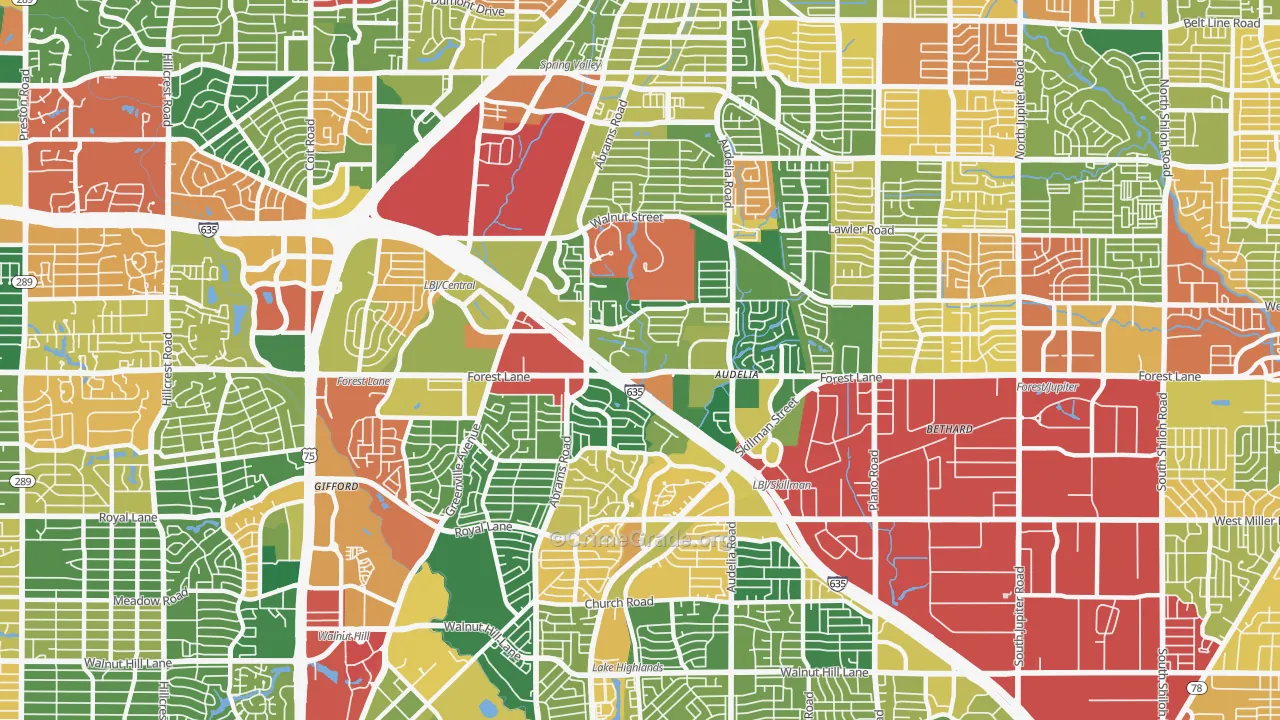 75243, TX Map of Theft Rates