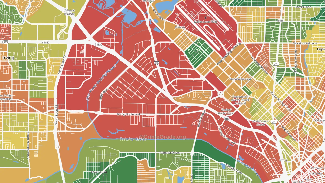 75247, TX Map of Theft Rates