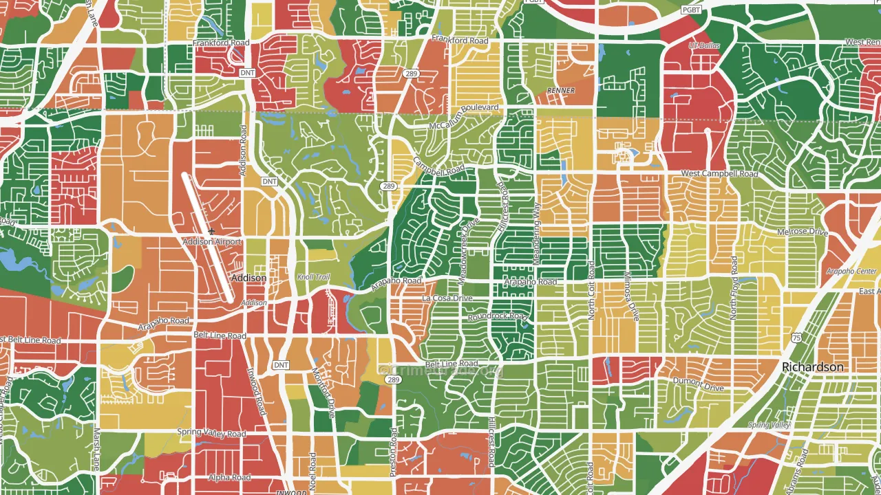 75248, TX Map of Theft Rates