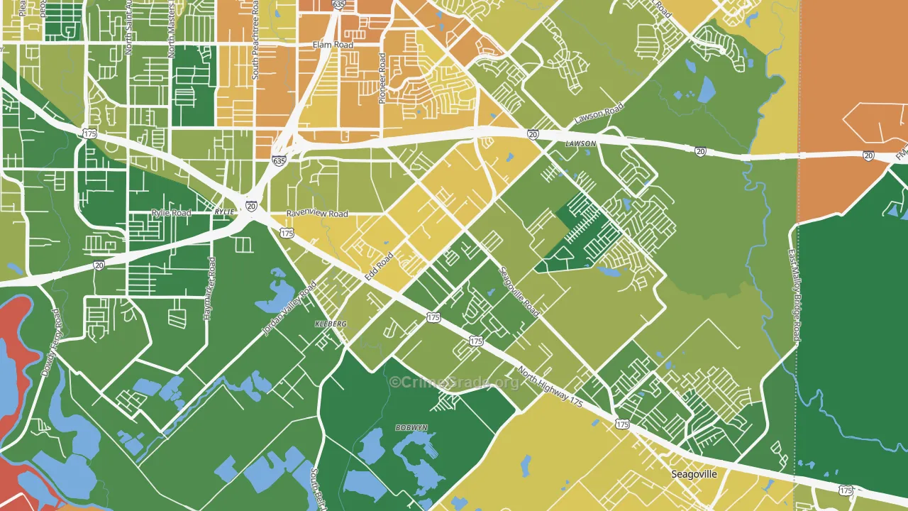 75253, TX Map of Theft Rates