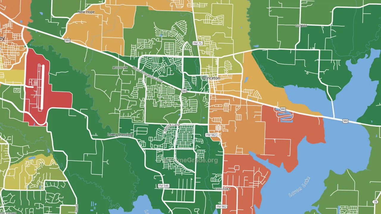 75407, TX Map of Theft Rates