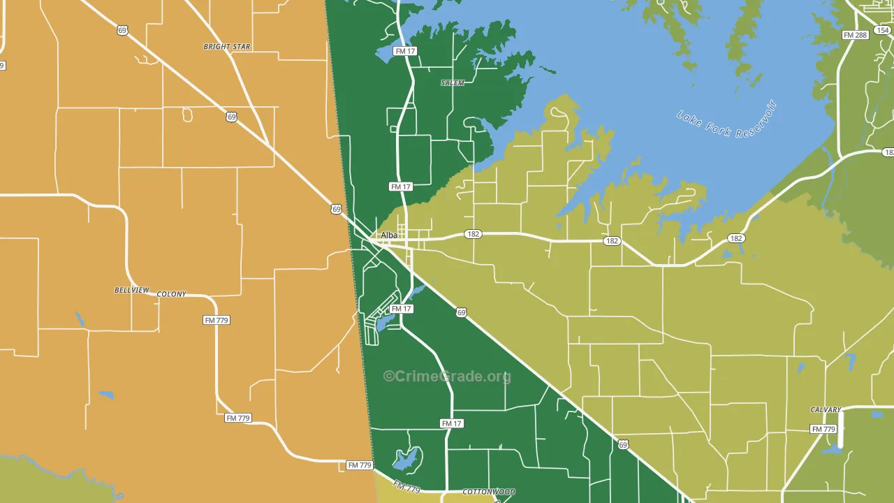 75410, TX Map of Theft Rates