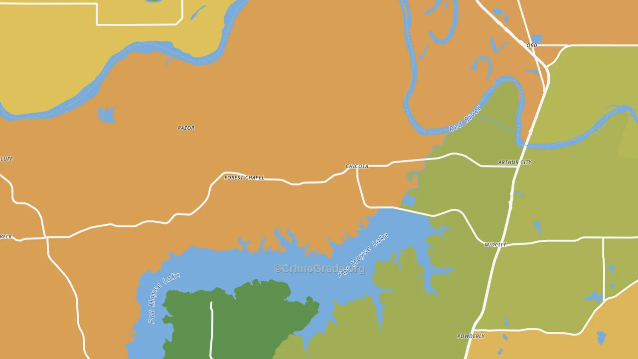 75411, TX Map of Theft Rates