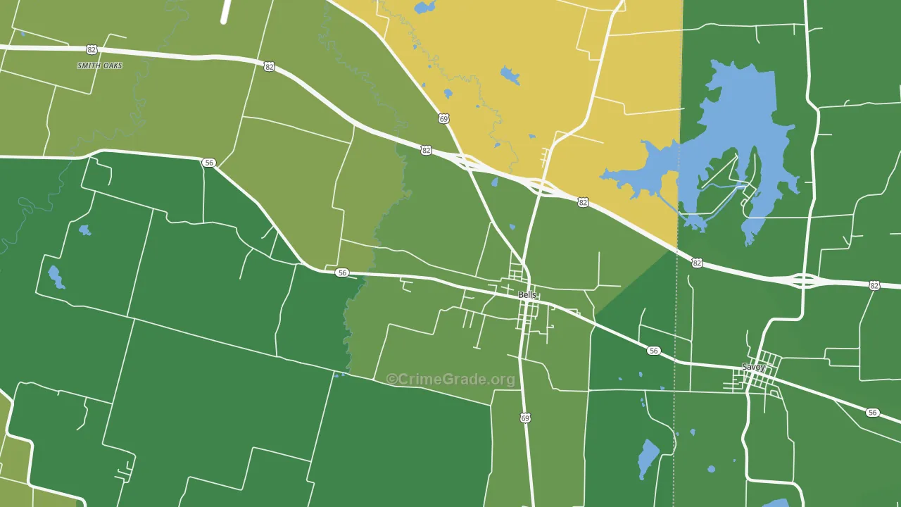 75414, TX Map of Theft Rates