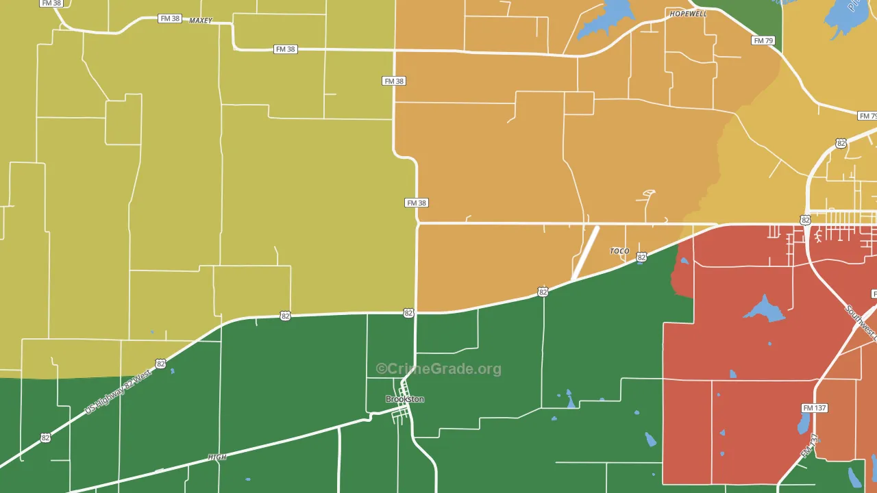 75421, TX Map of Theft Rates
