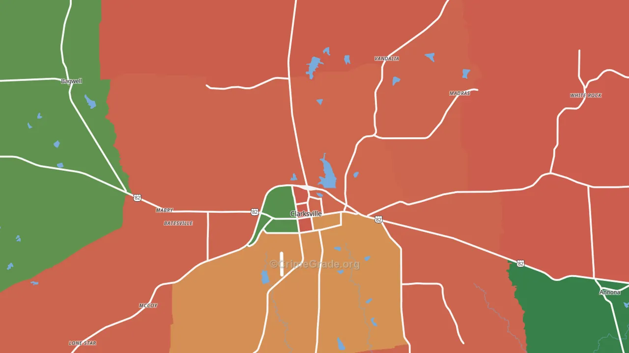 75426, TX Map of Theft Rates