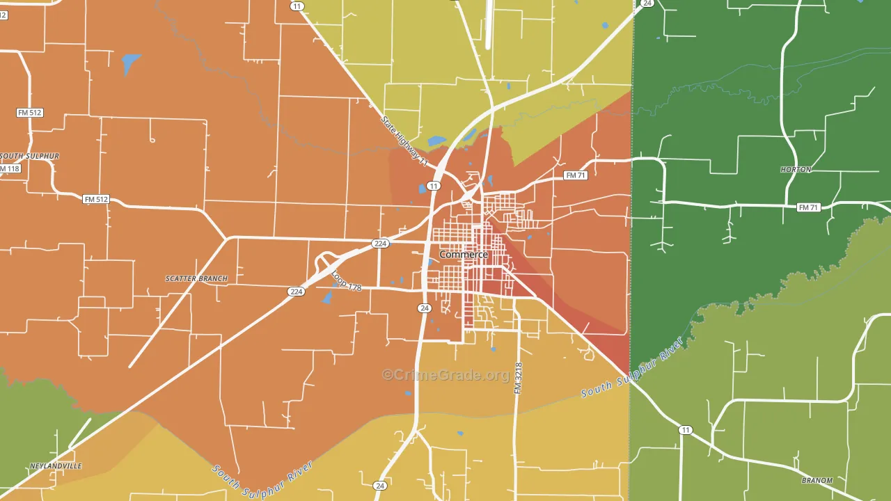 75428, TX Map of Theft Rates