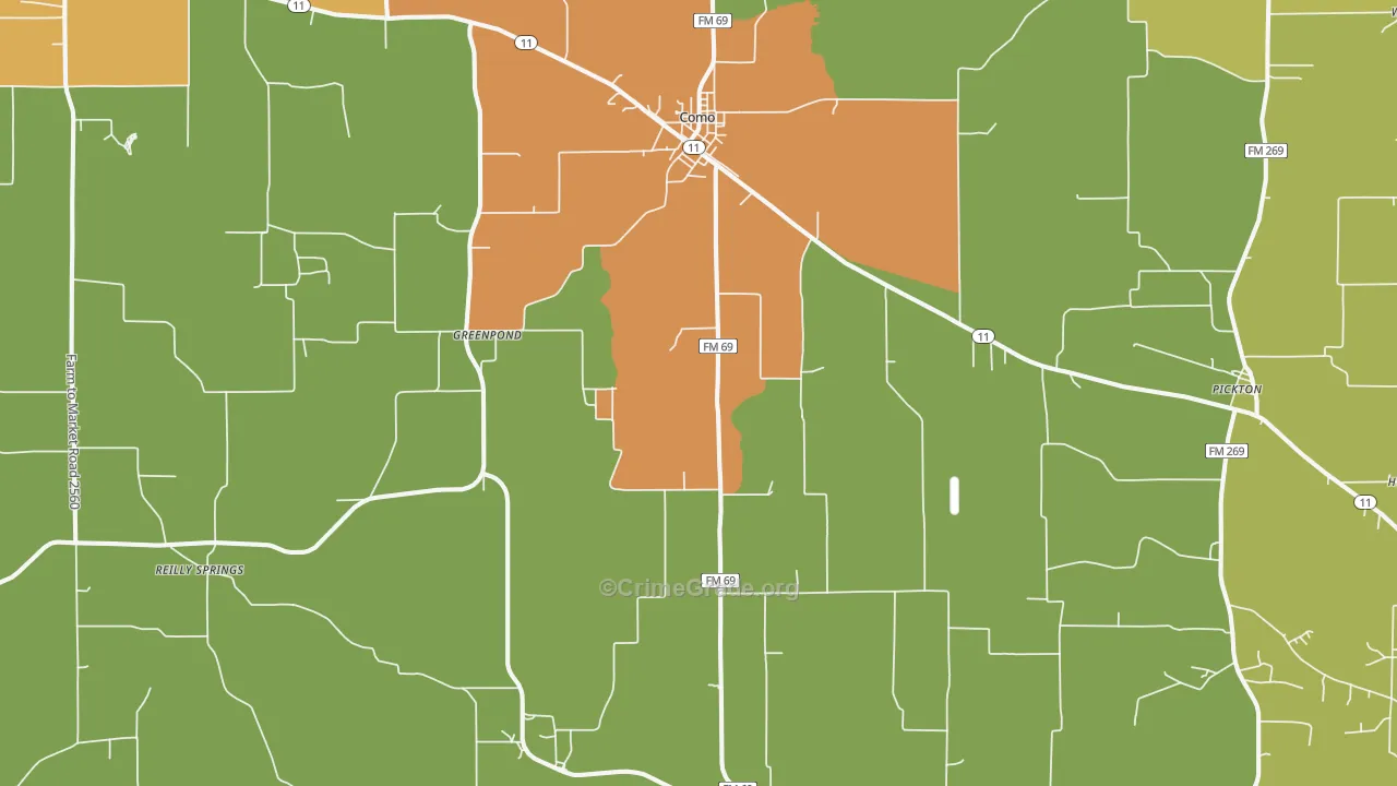 75431, TX Map of Theft Rates