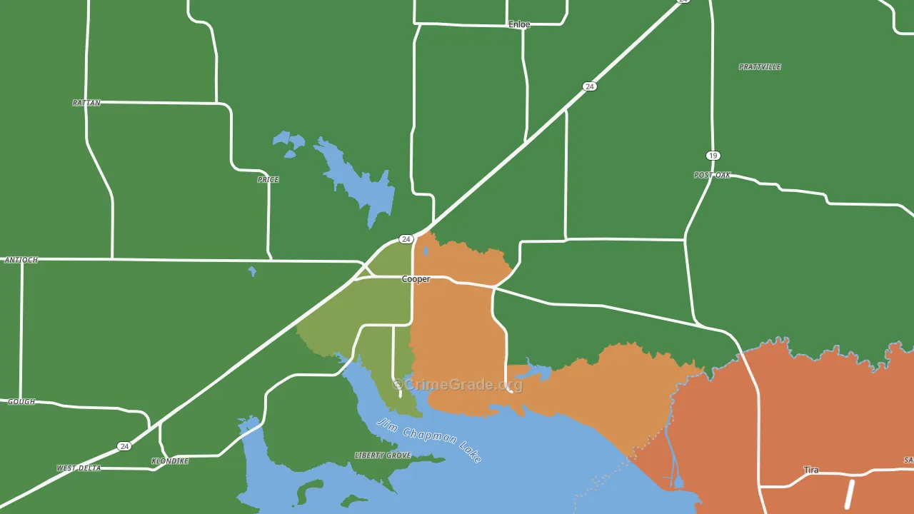 75432, TX Map of Theft Rates