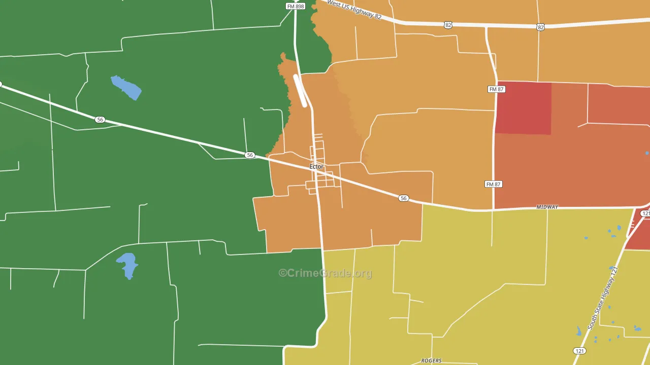 75439, TX Map of Theft Rates