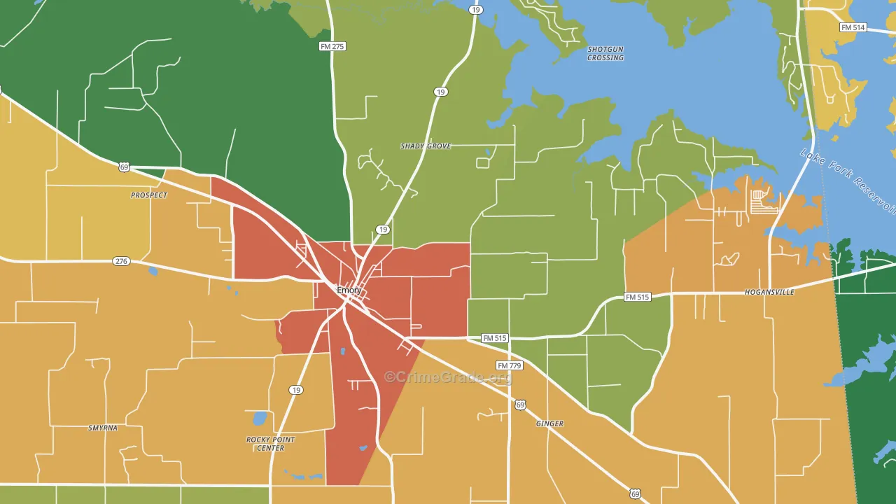 75440, TX Map of Theft Rates