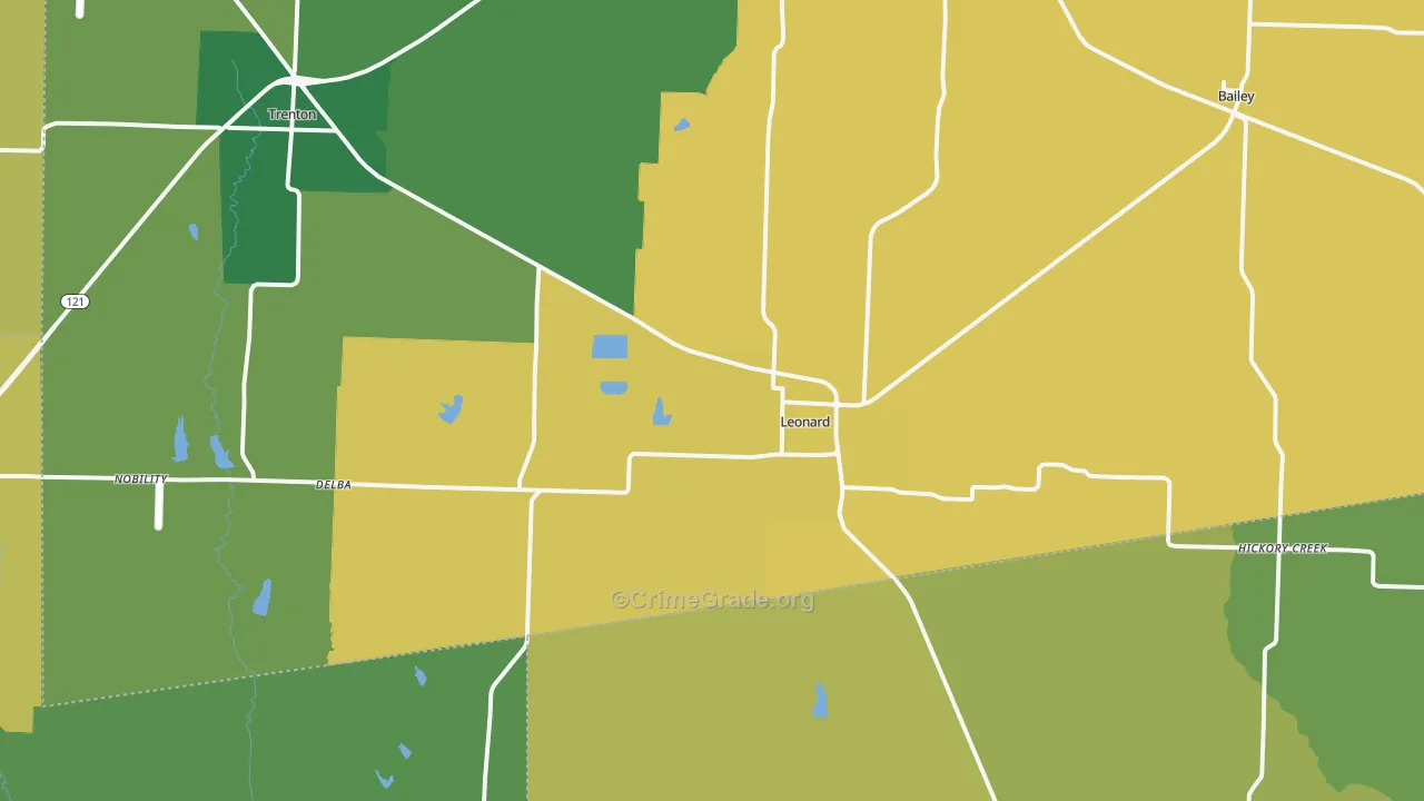 75452, TX Map of Theft Rates