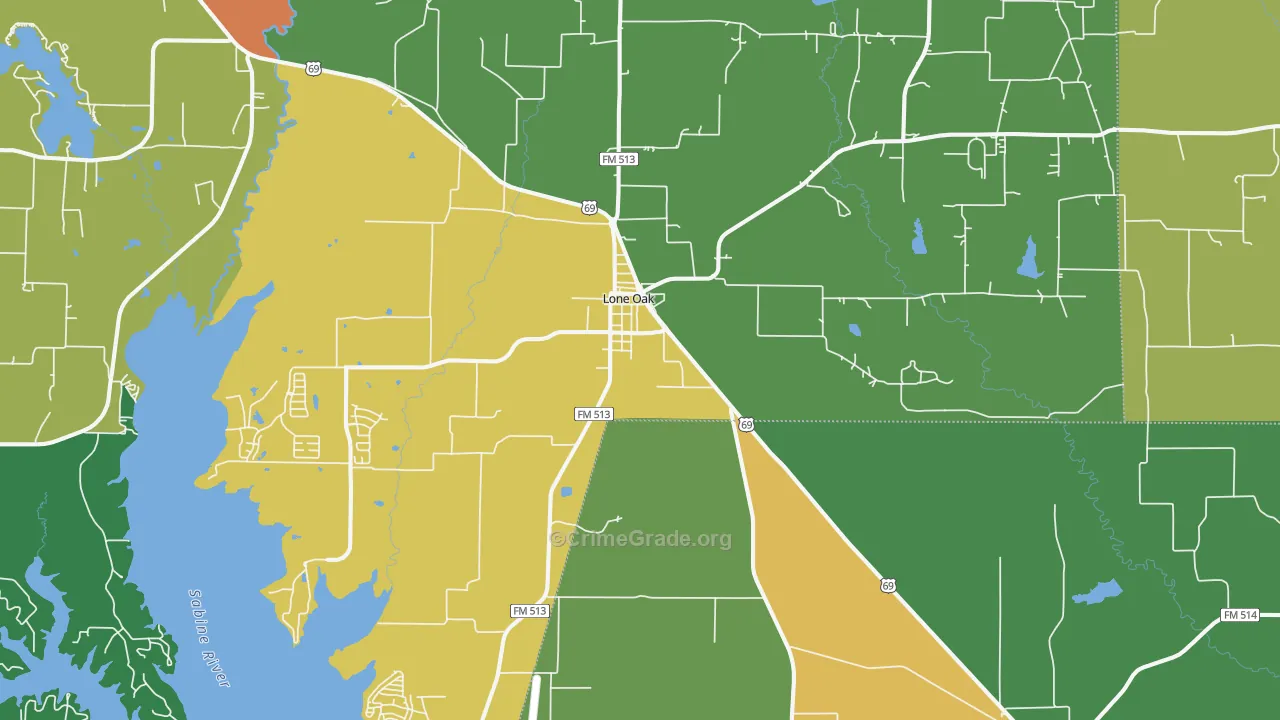 75453, TX Map of Theft Rates