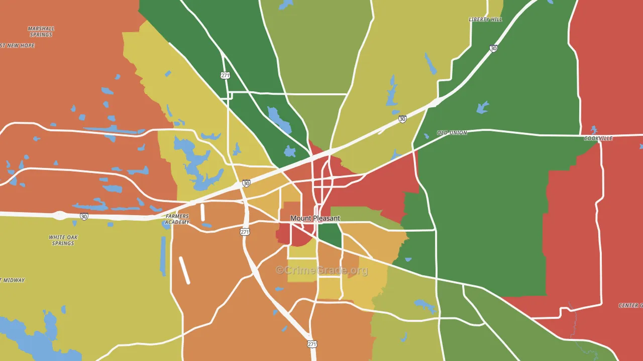 75455, TX Map of Theft Rates