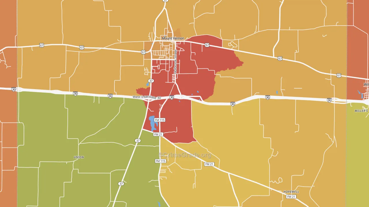 75457, TX Map of Theft Rates