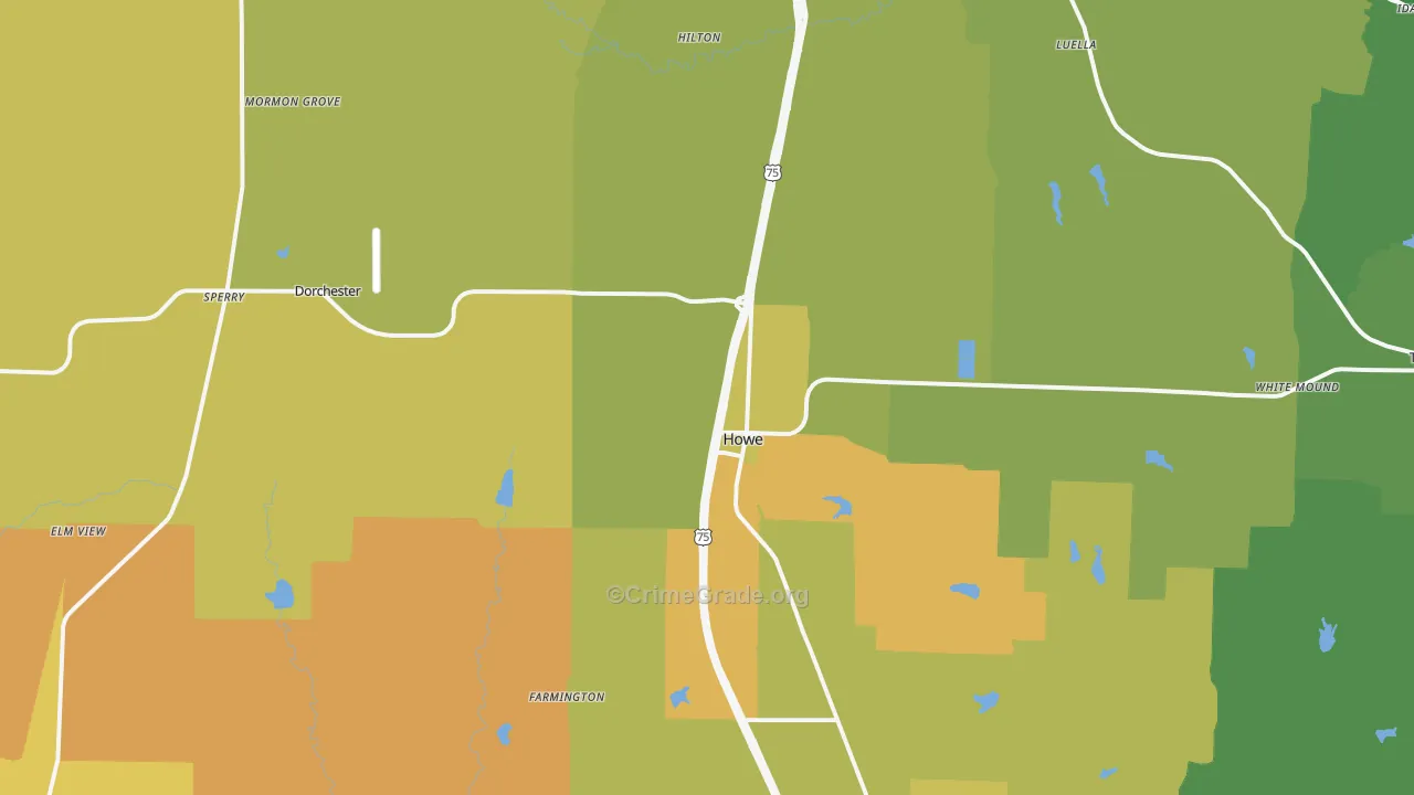 75459, TX Map of Theft Rates