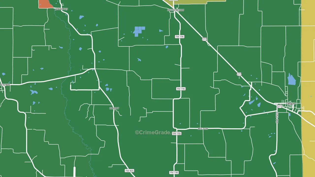 75468, TX Map of Theft Rates