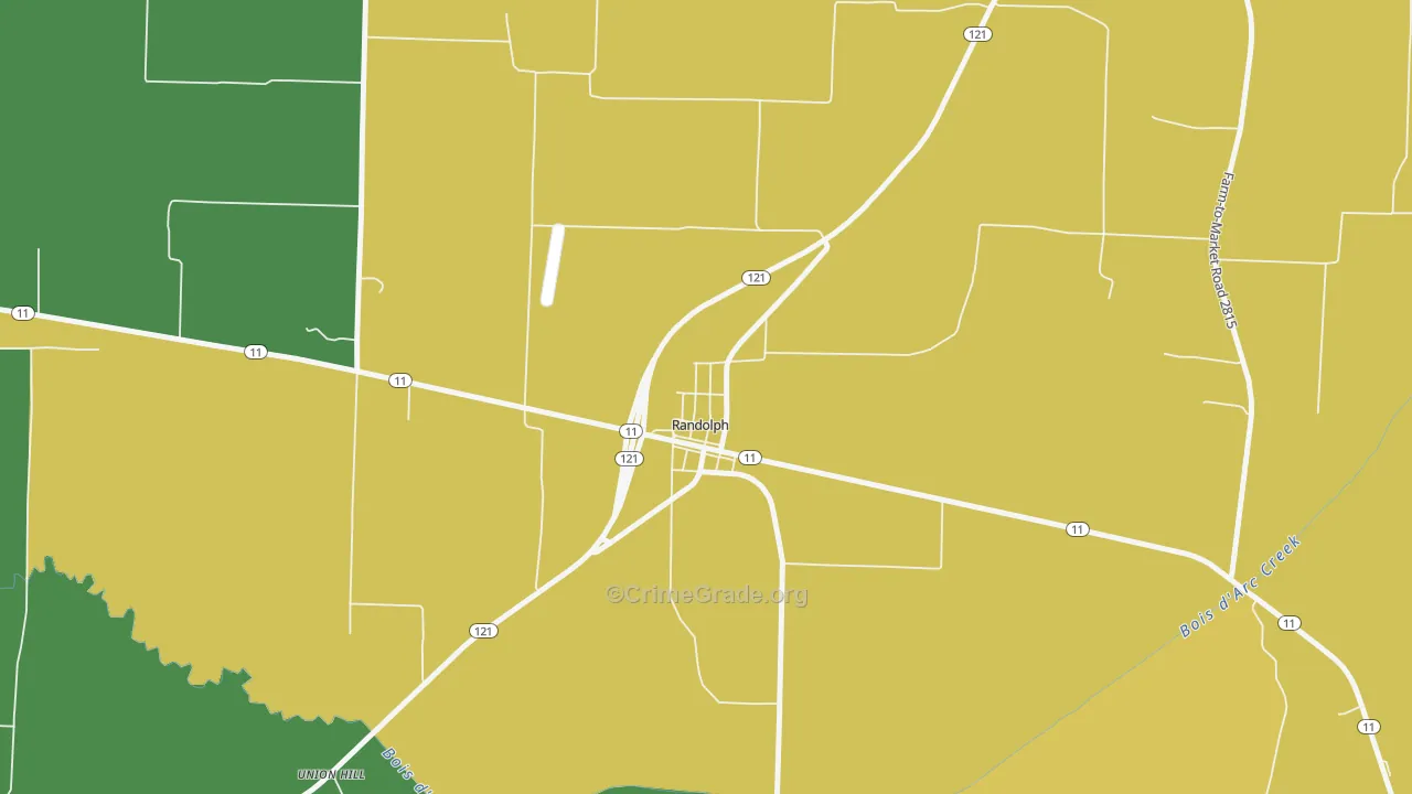 75475, TX Map of Theft Rates