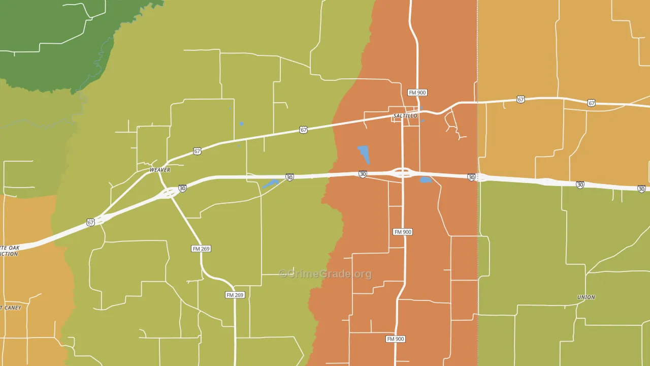75478, TX Map of Theft Rates