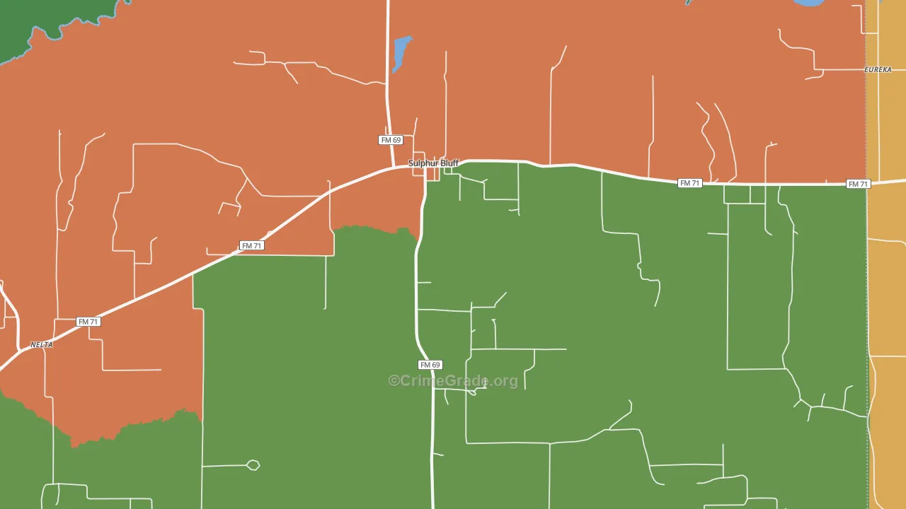 75481, TX Map of Theft Rates
