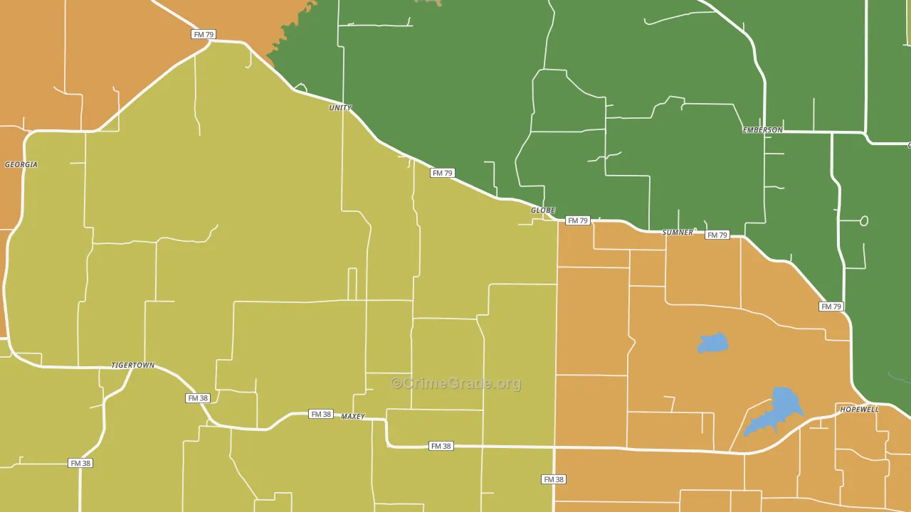 75486, TX Map of Theft Rates
