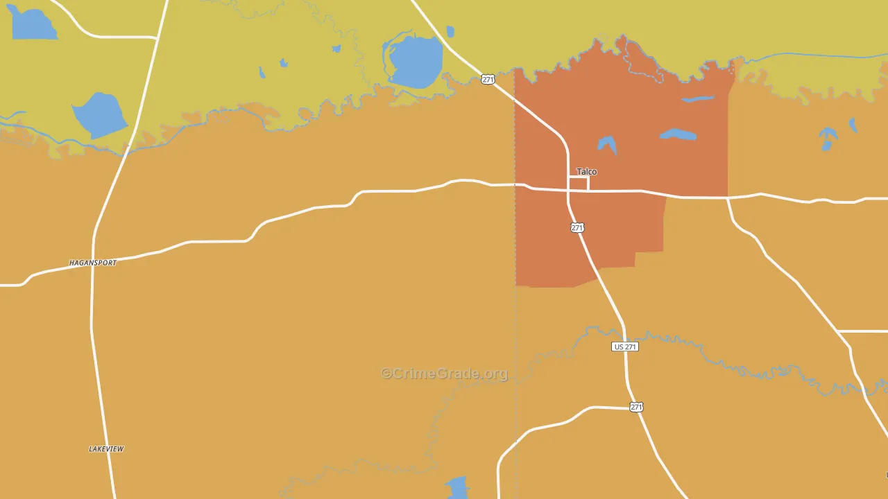 75487, TX Map of Theft Rates