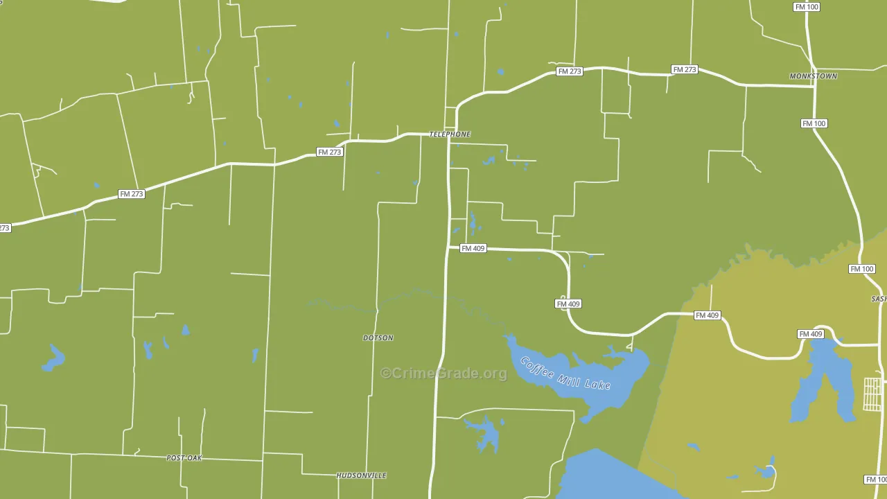 75488, TX Map of Theft Rates