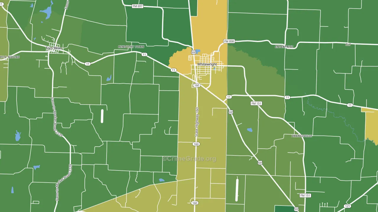 75491, TX Map of Theft Rates