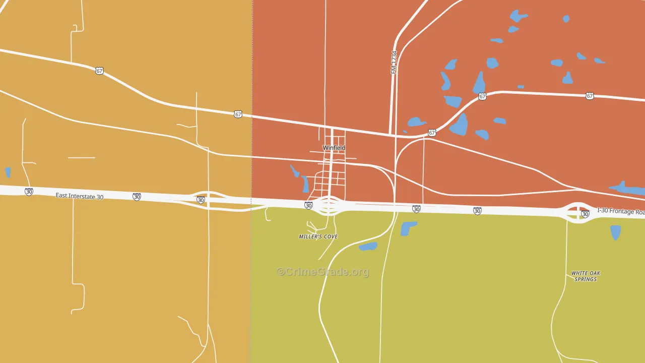 75493, TX Map of Theft Rates