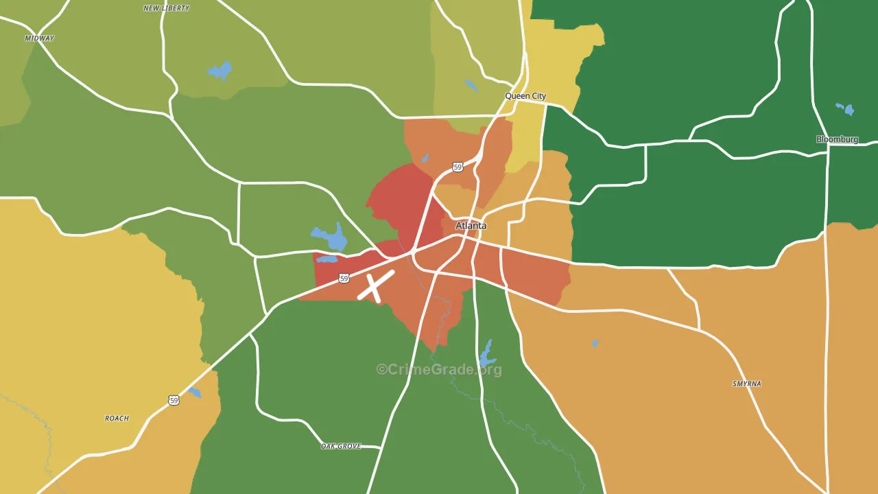 75551, TX Map of Theft Rates