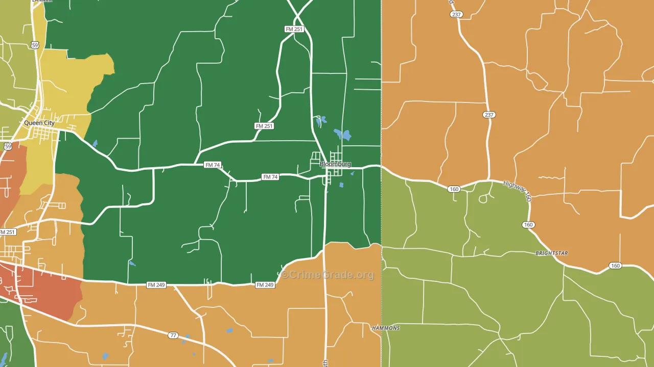 75556, TX Map of Theft Rates