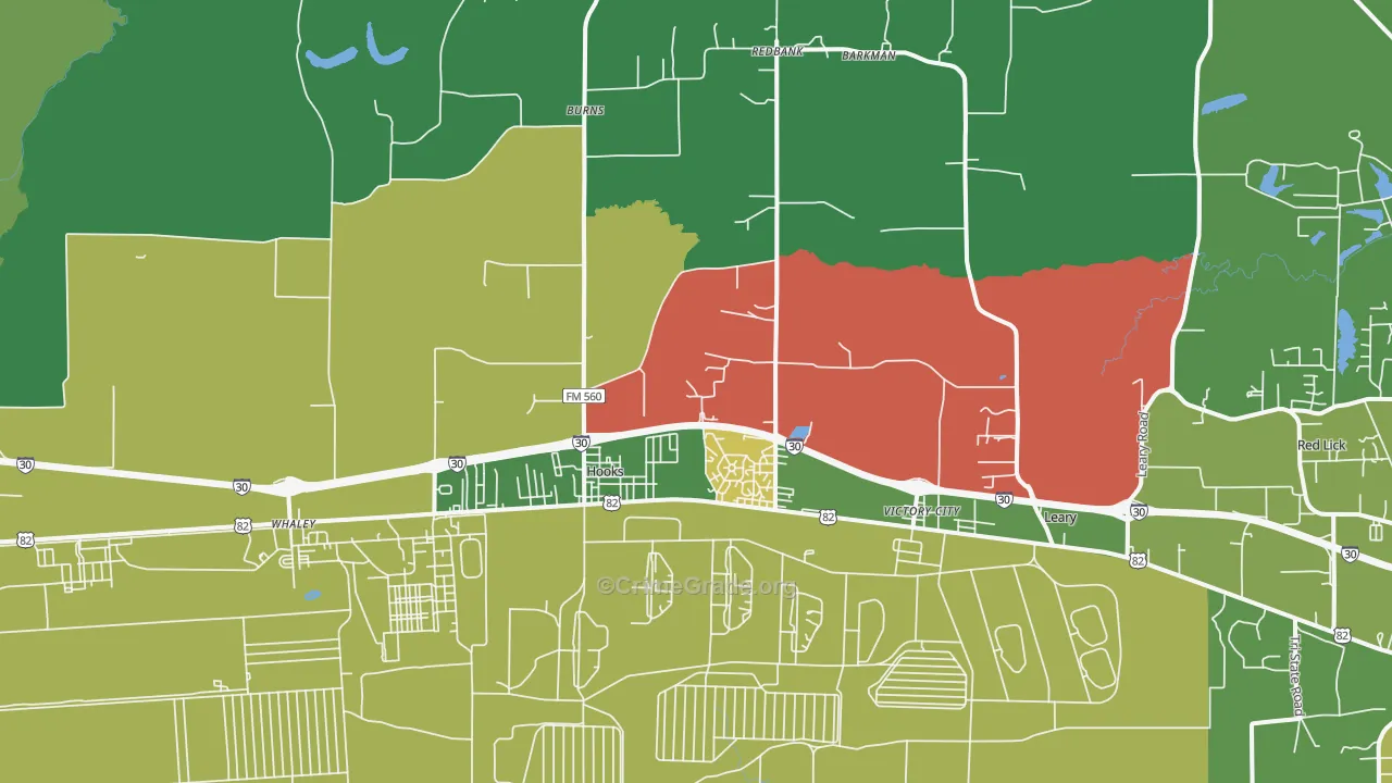 75561, TX Map of Theft Rates