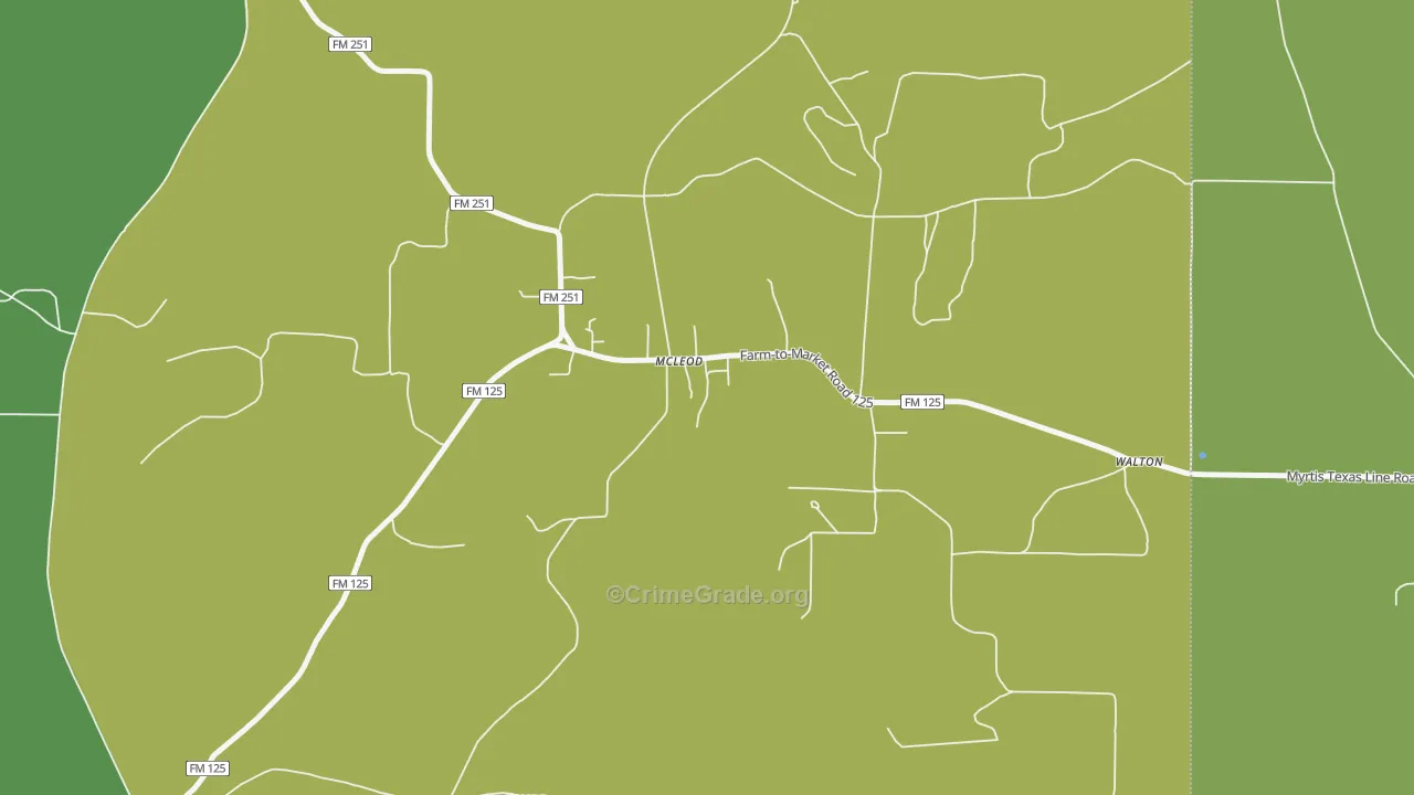 75565, TX Map of Theft Rates