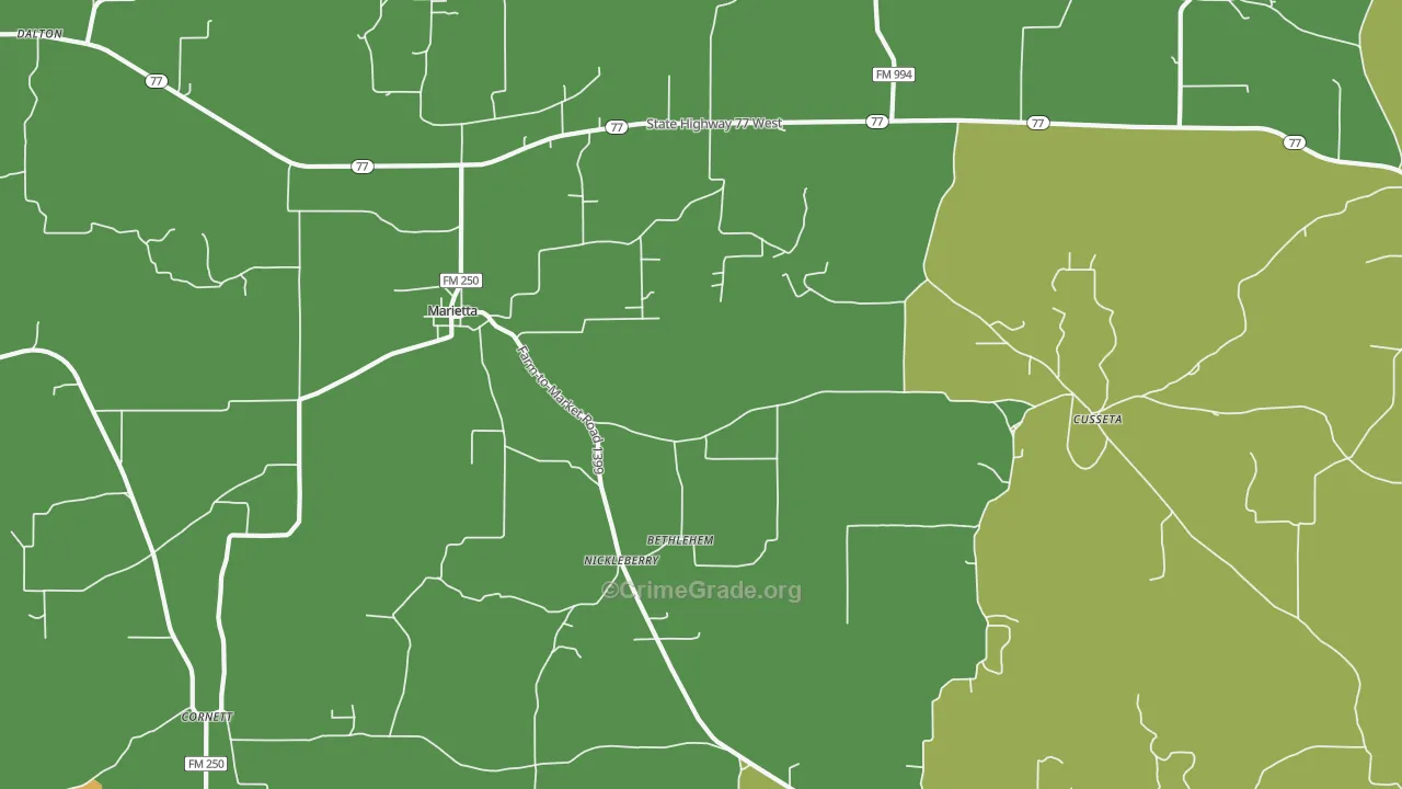 75566, TX Map of Theft Rates