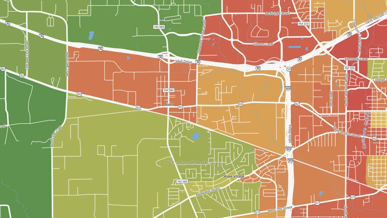 75569, TX Map of Theft Rates