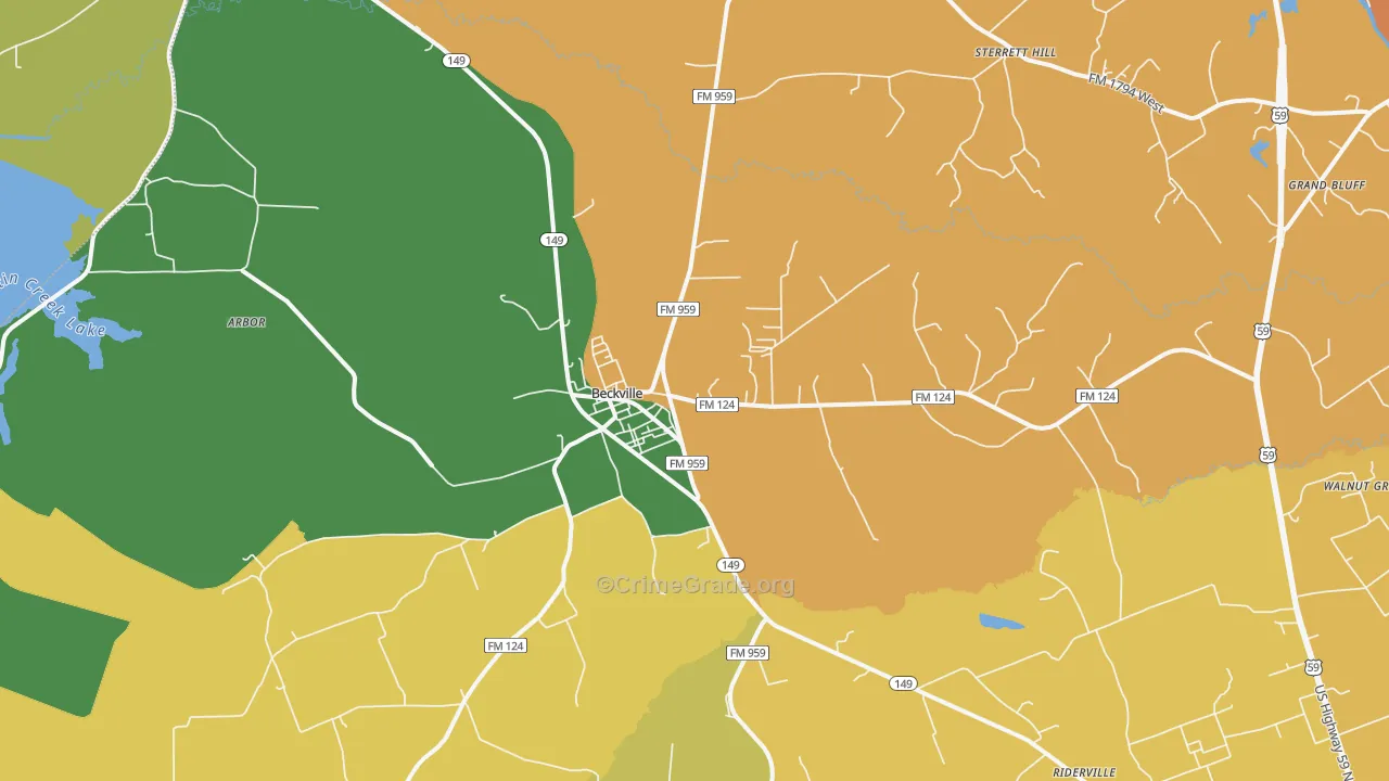 75631, TX Map of Theft Rates
