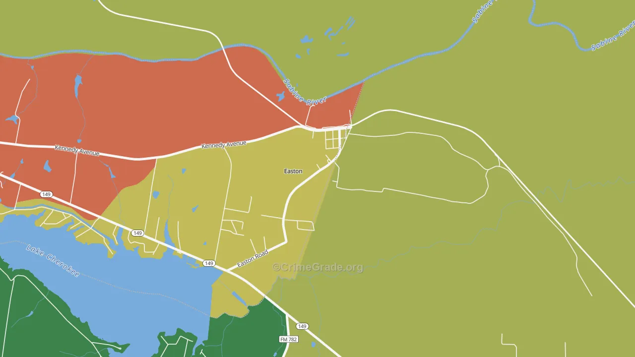 75641, TX Map of Theft Rates