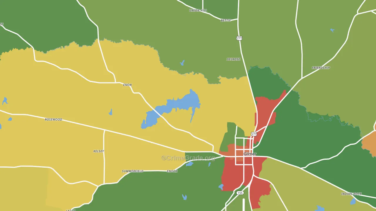 75644, TX Map of Theft Rates