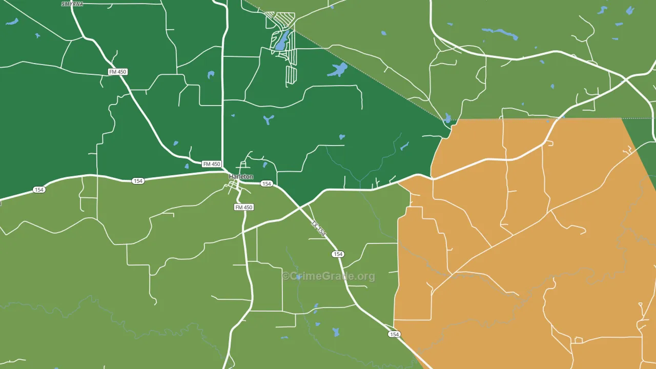 75651, TX Map of Theft Rates