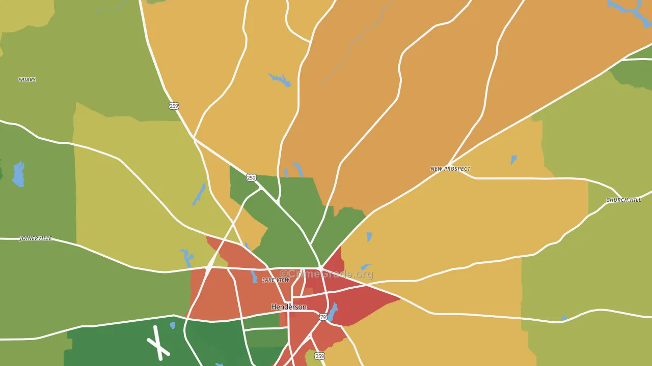 75652, TX Map of Theft Rates