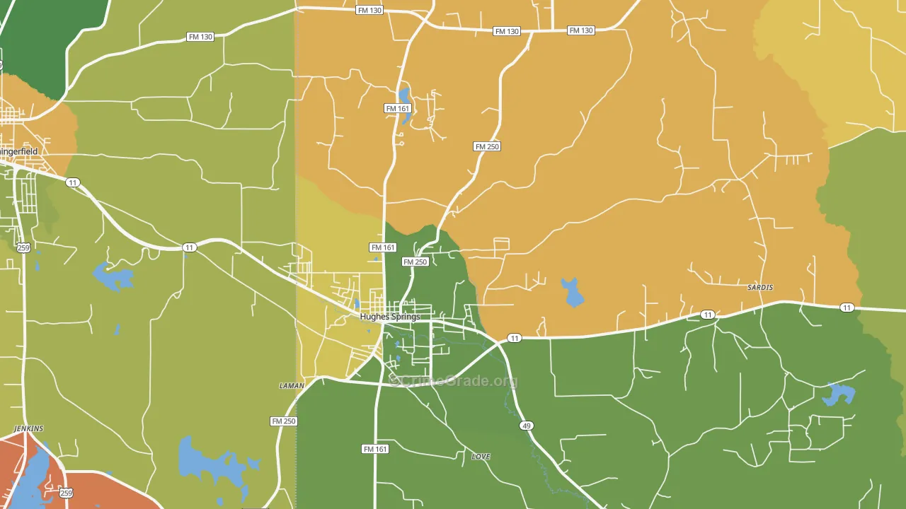 75656, TX Map of Theft Rates