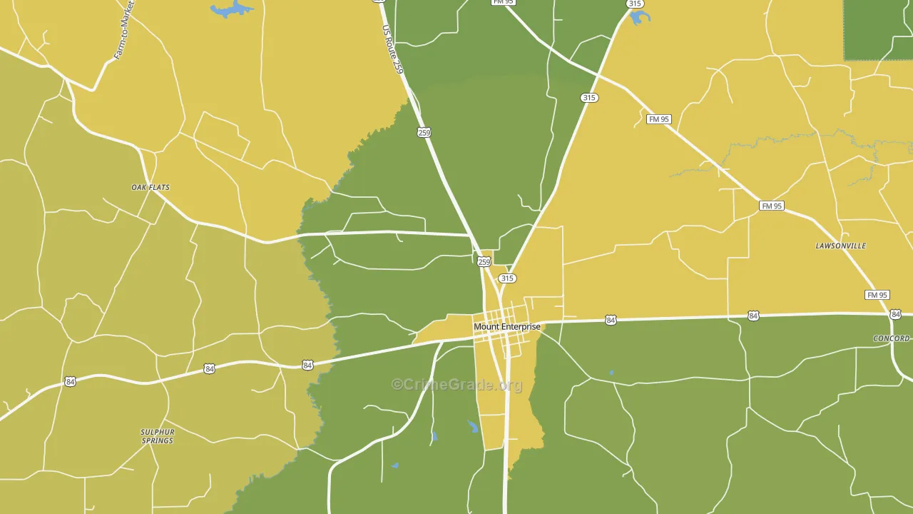 75681, TX Map of Theft Rates