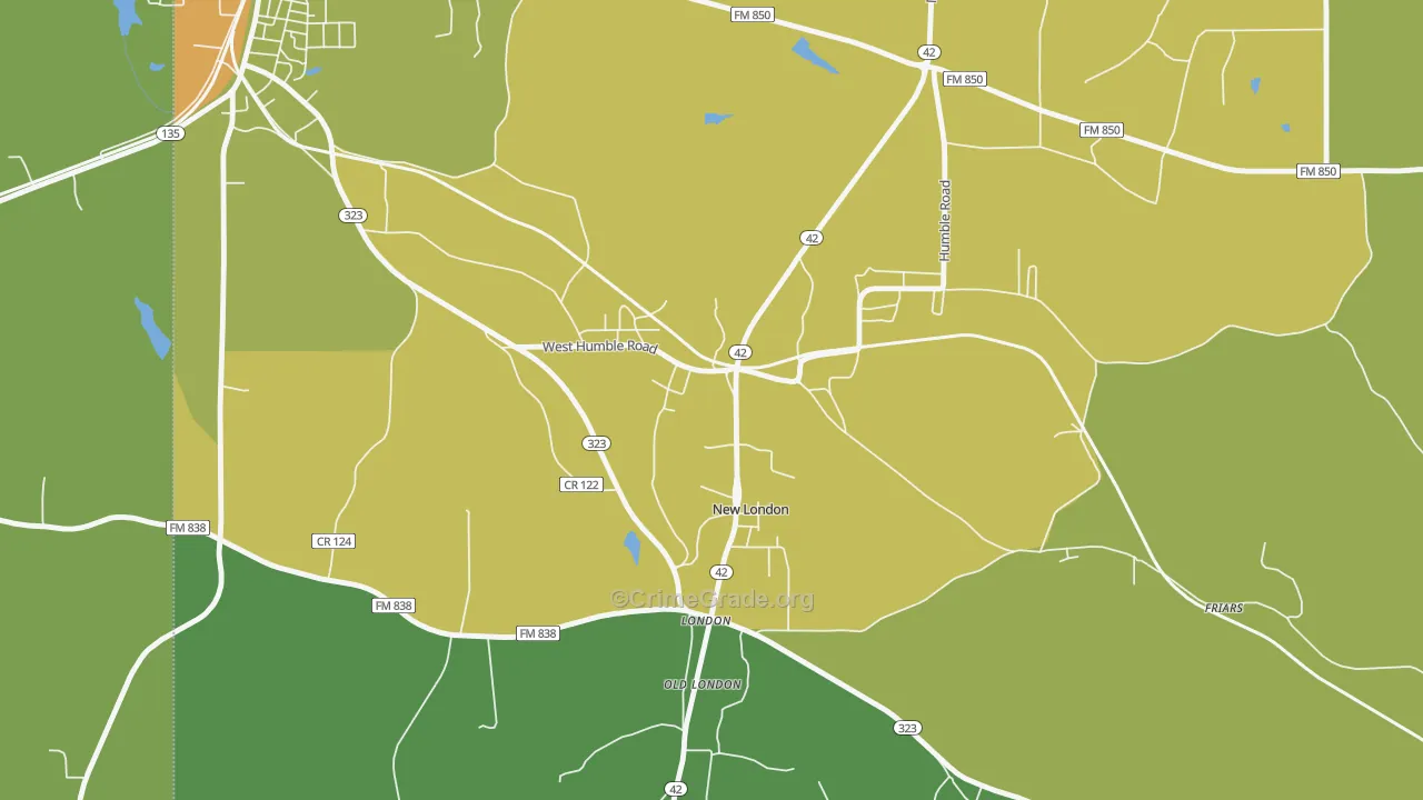 75682, TX Map of Theft Rates