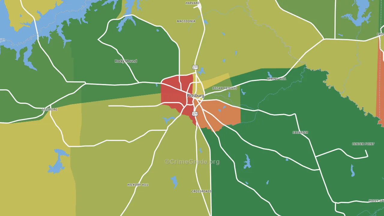 75686, TX Map of Theft Rates