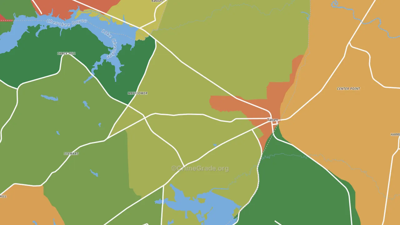 75691, TX Map of Theft Rates