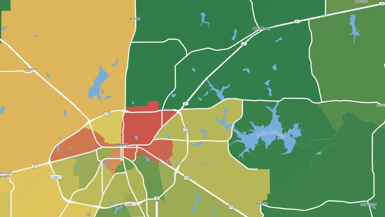 75752, TX Map of Theft Rates