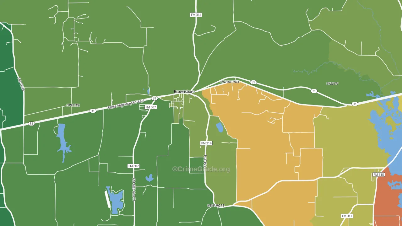 75756, TX Map of Theft Rates