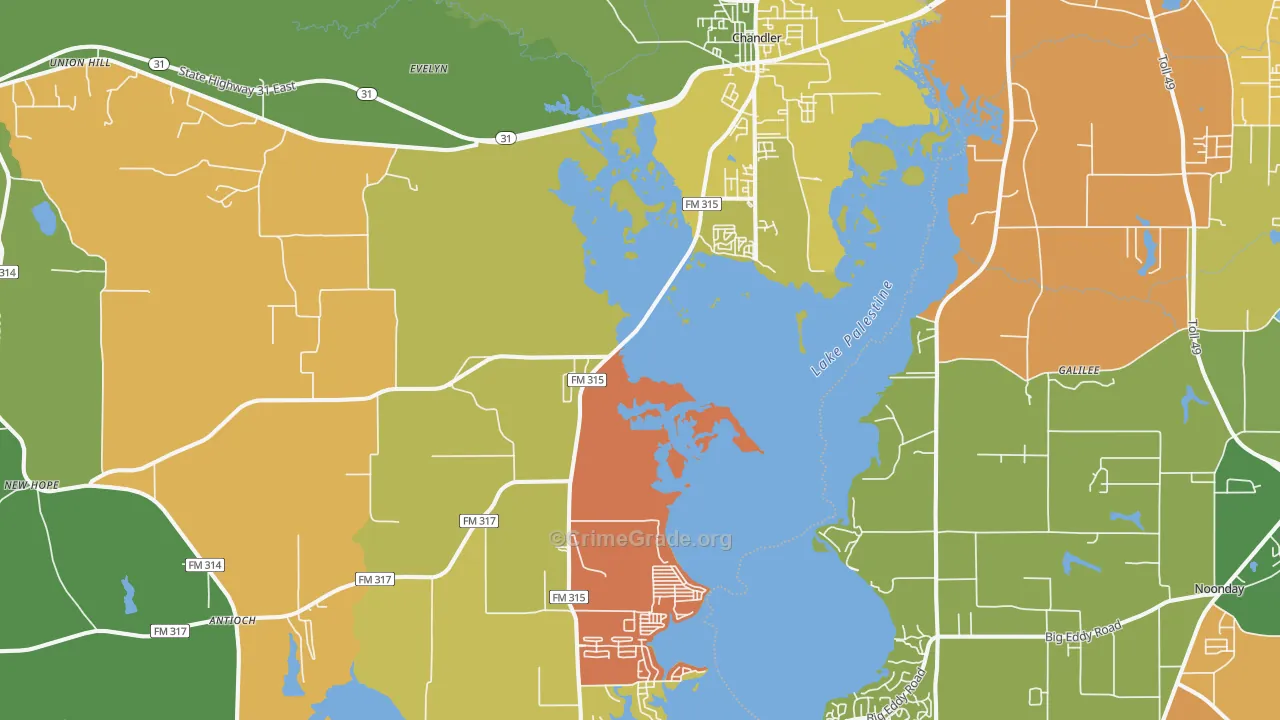 75758, TX Map of Theft Rates