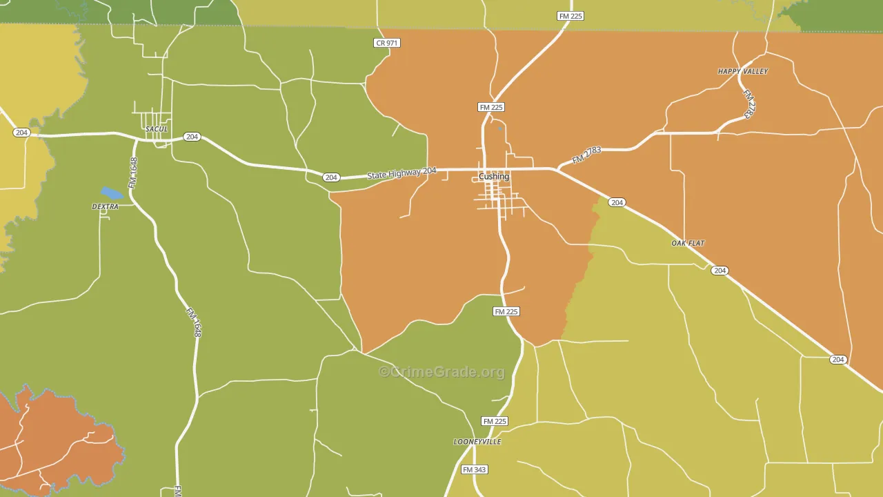 75760, TX Map of Theft Rates
