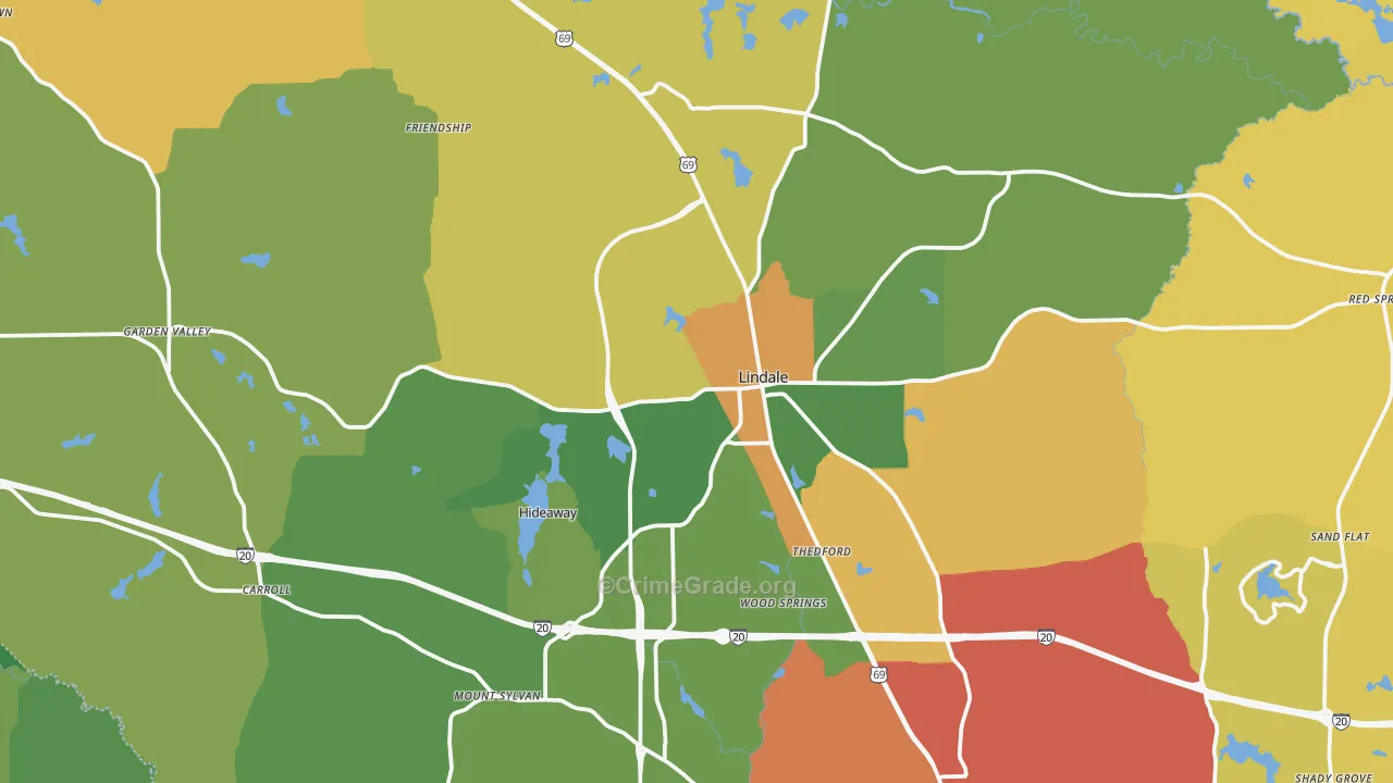 75771, TX Map of Theft Rates